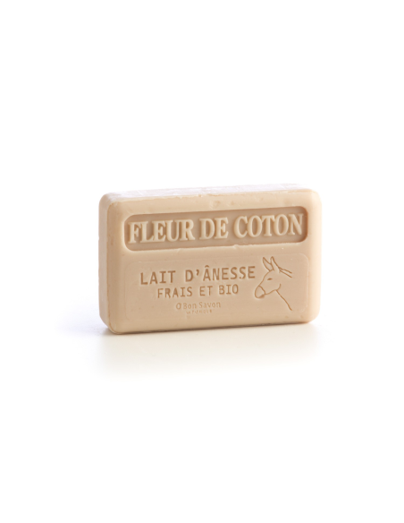 Savon 100 gr au Lait d'Anesse bio - Fleur de Coton Savon 100 gr au Lait d'Anesse bio - Fleur de Coton