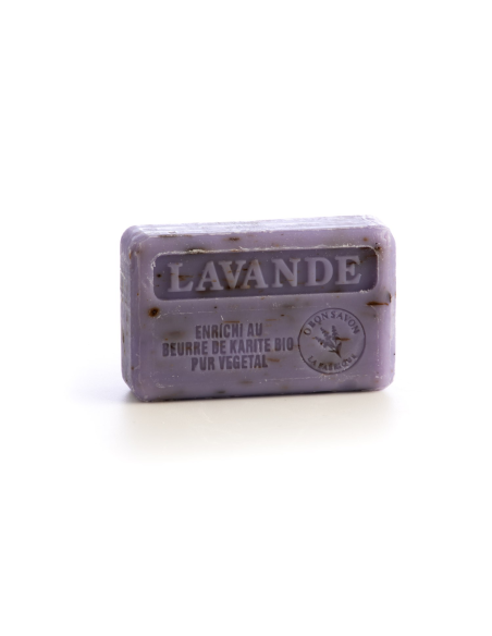 Savon 125gr au beurre de karité - Lavande  Broyé Savon 125gr au beurre de karité - Lavande  Broyé