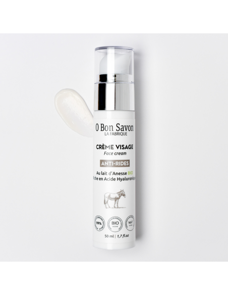Crème Visage Anti-Rides 50 ml au Lait d'Anesse bio Crème Visage Anti-Rides 50 ml au Lait d'Anesse bio