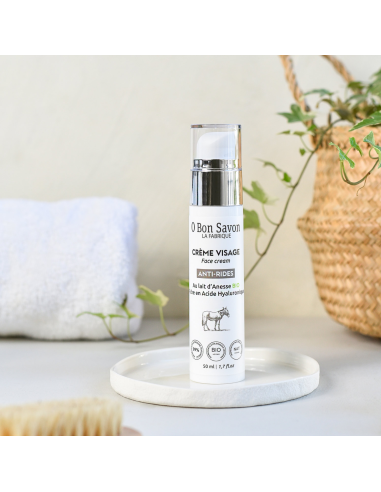 Crème Visage Anti-Rides 50 ml - Lait d'Anesse BIO | O Bon Savon