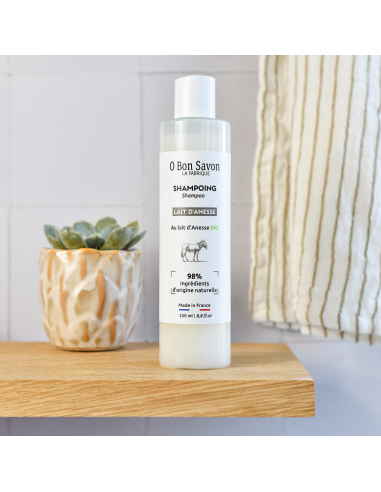 Shampoing pH neutre 250 ml au Lait d'Anesse bio | O Bon Savon