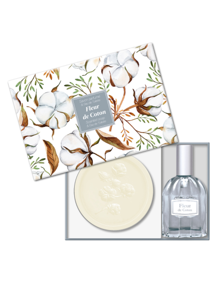 Exklusives Geschenkset Seife & Eau de Toilette – Baumwollblüte