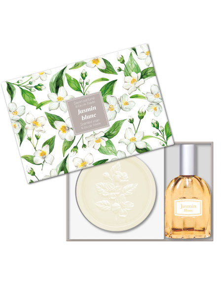 Exklusives Geschenkset Seife & Eau de Toilette – weißer Jasmin