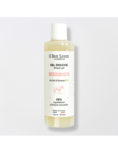 Gel douche 250 ml au Lait d'Anesse bio - Fleur du Japon