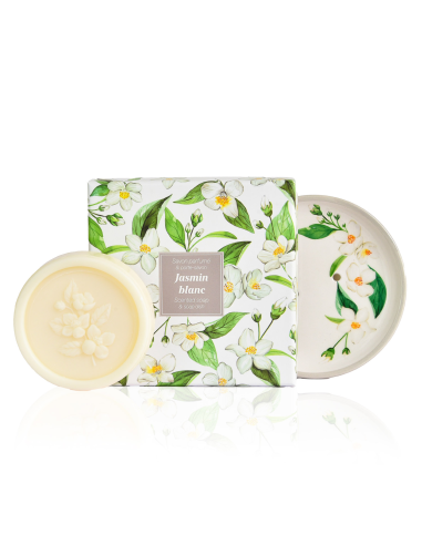 Coffret porte-savon botanique – Jasmin Blanc