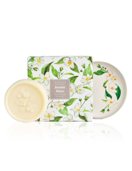 Coffret porte-savon botanique – Jasmin Blanc