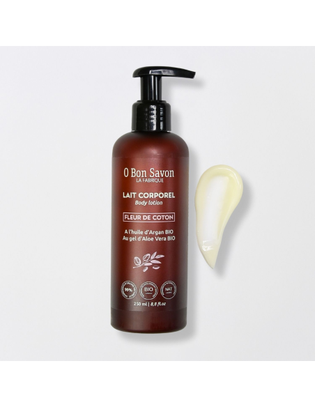 Lait Corporel à l'Huile d'Argan bio 250 ml – Fleur de Coton