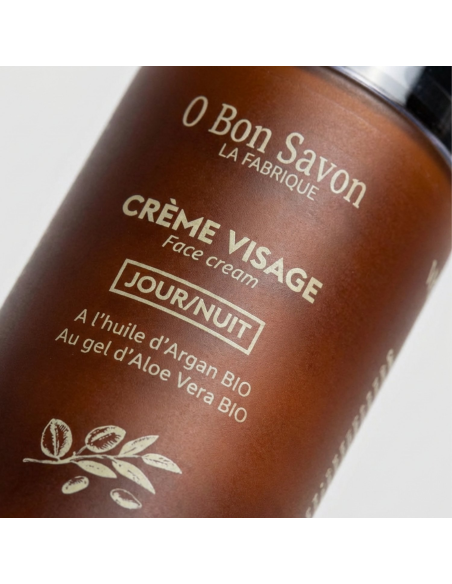 Crème Visage Jour & Nuit 50 ml à l'Huile d'Argan bio | O Bon Savon