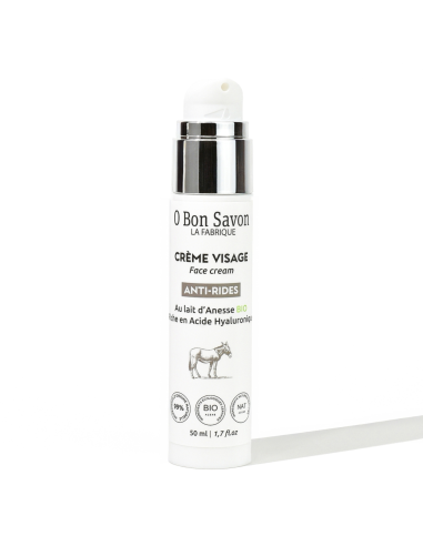 Crème Visage Anti-Rides 50 ml au Lait d'Anesse bio