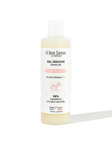 Gel douche 250 ml au Lait d'Anesse bio - Fleur du Japon