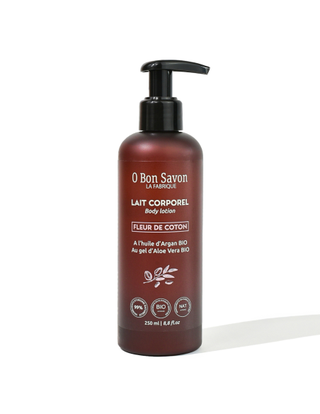 Lait Corporel à l'Huile d'Argan bio 250 ml – Fleur de Coton